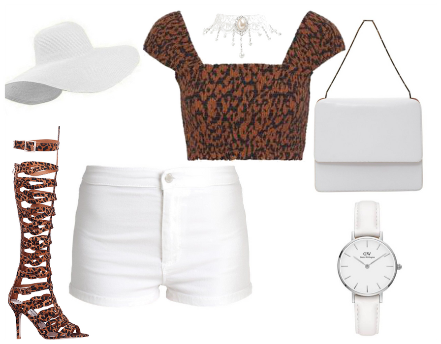 leopard print and white