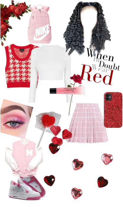 pink and red really go together so well and #ValentineLook