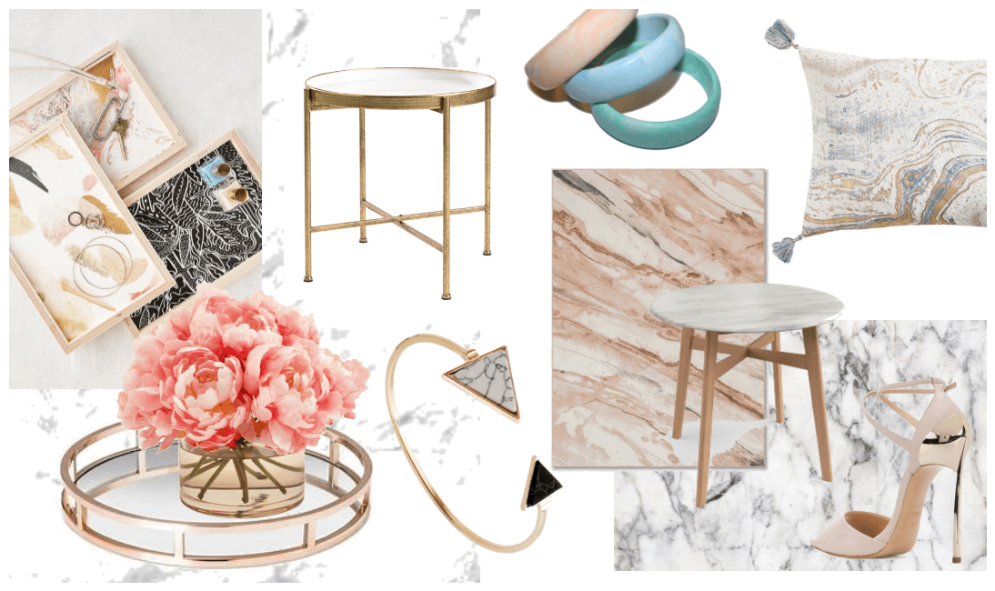 marble pink gold inspiration