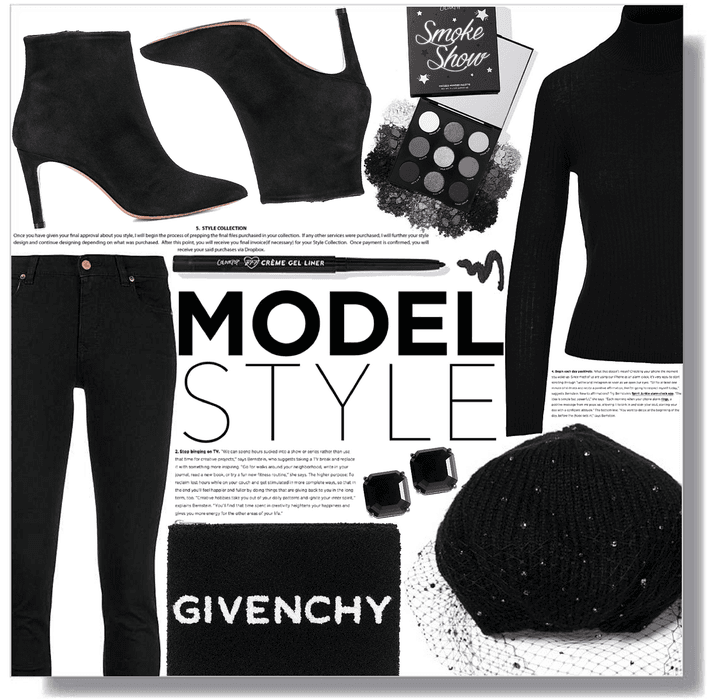all black model style 🖤