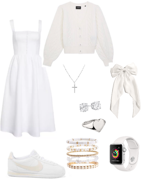 white church outfit