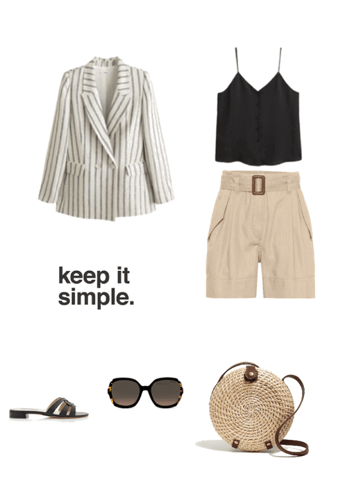 blazer shorts outfit