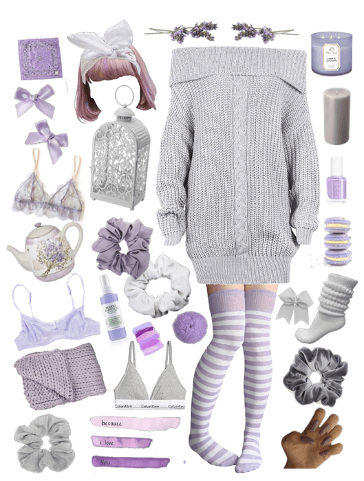 Lavender & Grey For A Cosy Day
