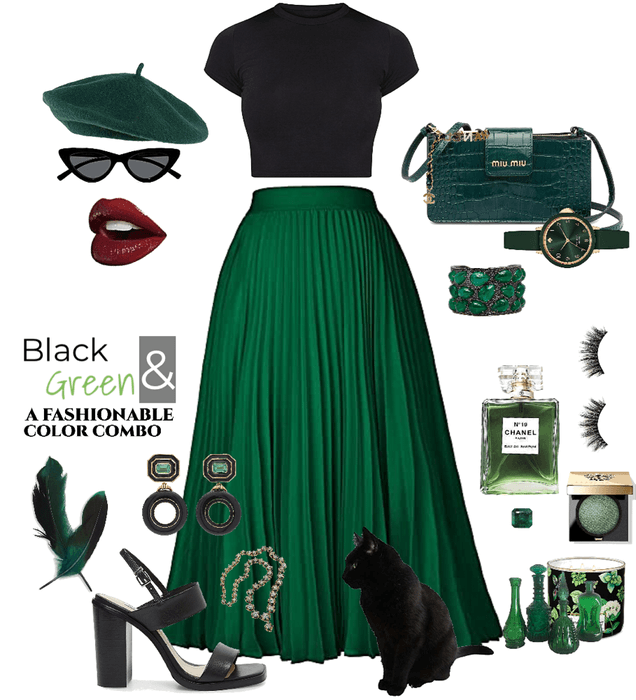 Black 🖤and💚 Green