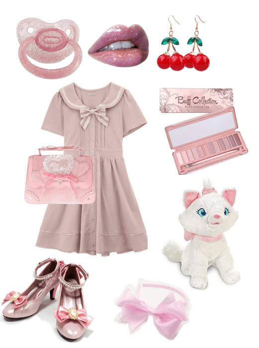 dusty pink age regression outfit
