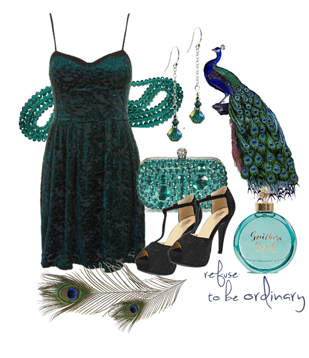 Green Peacock outfit