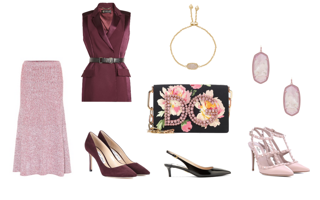 Elegant Pink & Burgundy Style