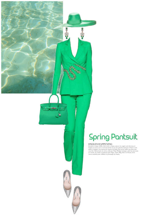spring pantsuit - green