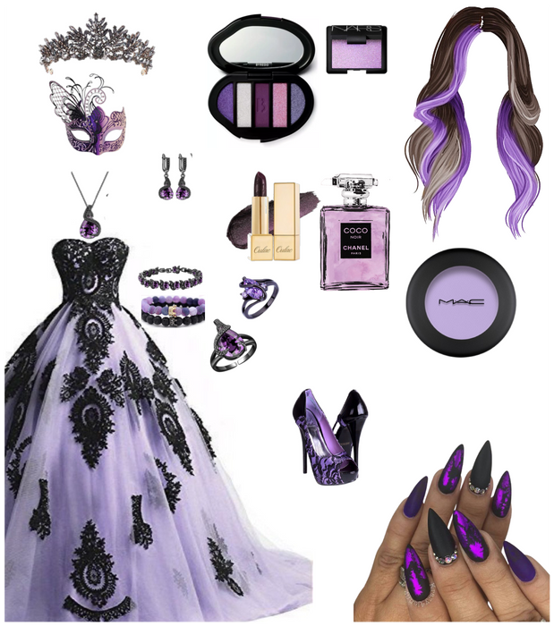 masquerade ball - purple - black