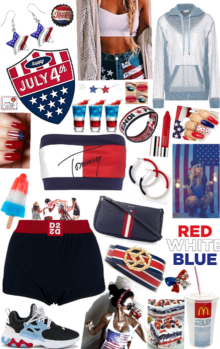 blue red and white