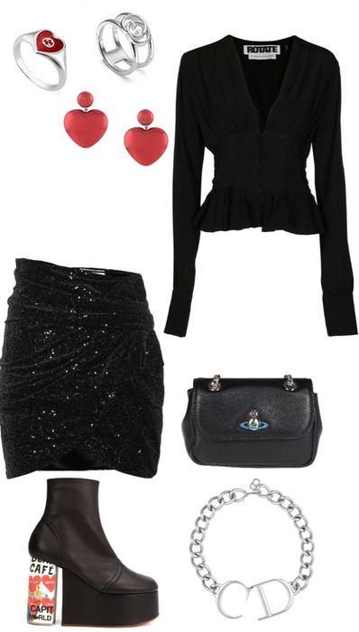 sequin skirt challenge outfit