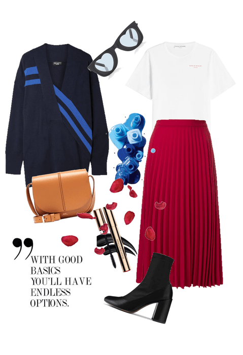 Pleated skirt outfit ideas