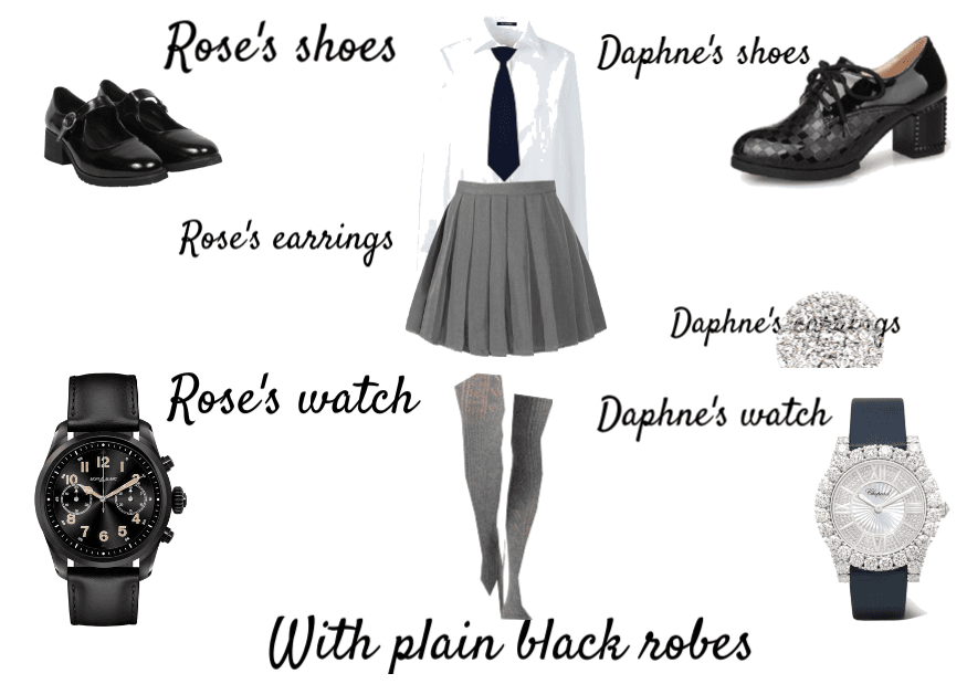 Rose & Daphne's non-house school uniform