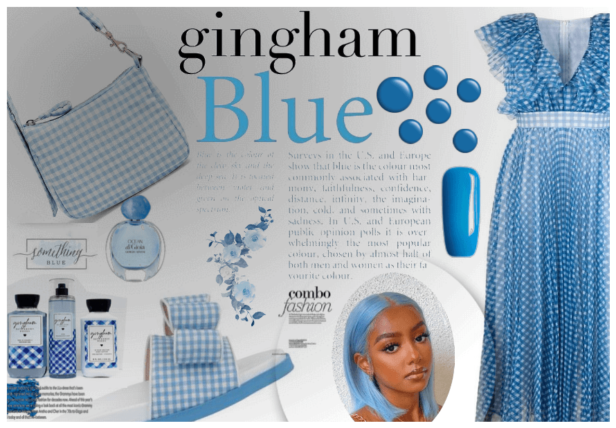 Gingham blue