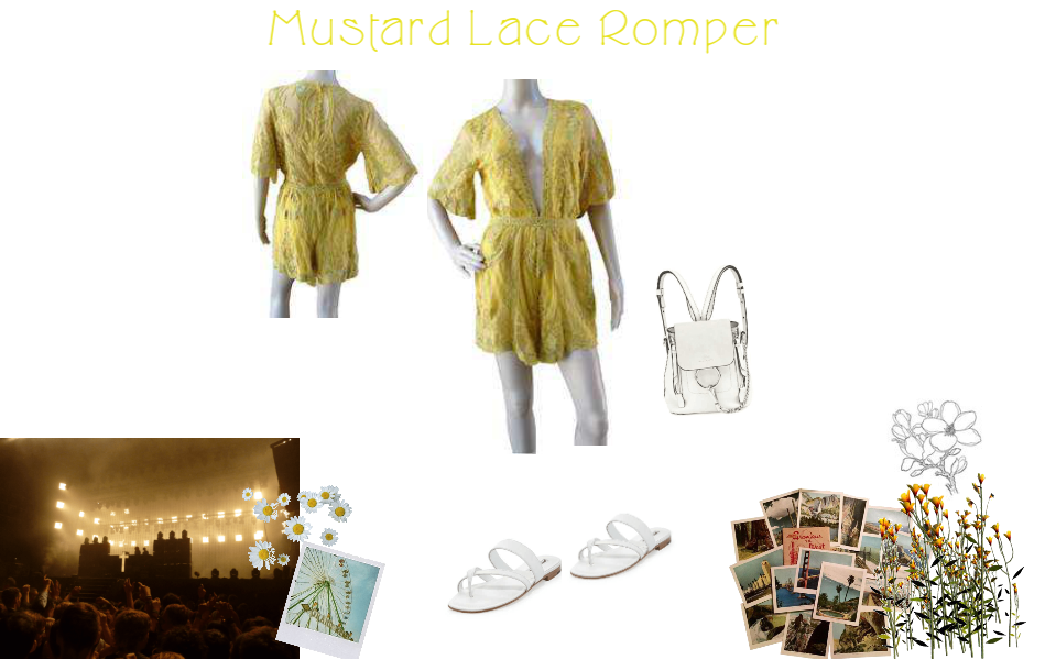 Mustard Lace Romper