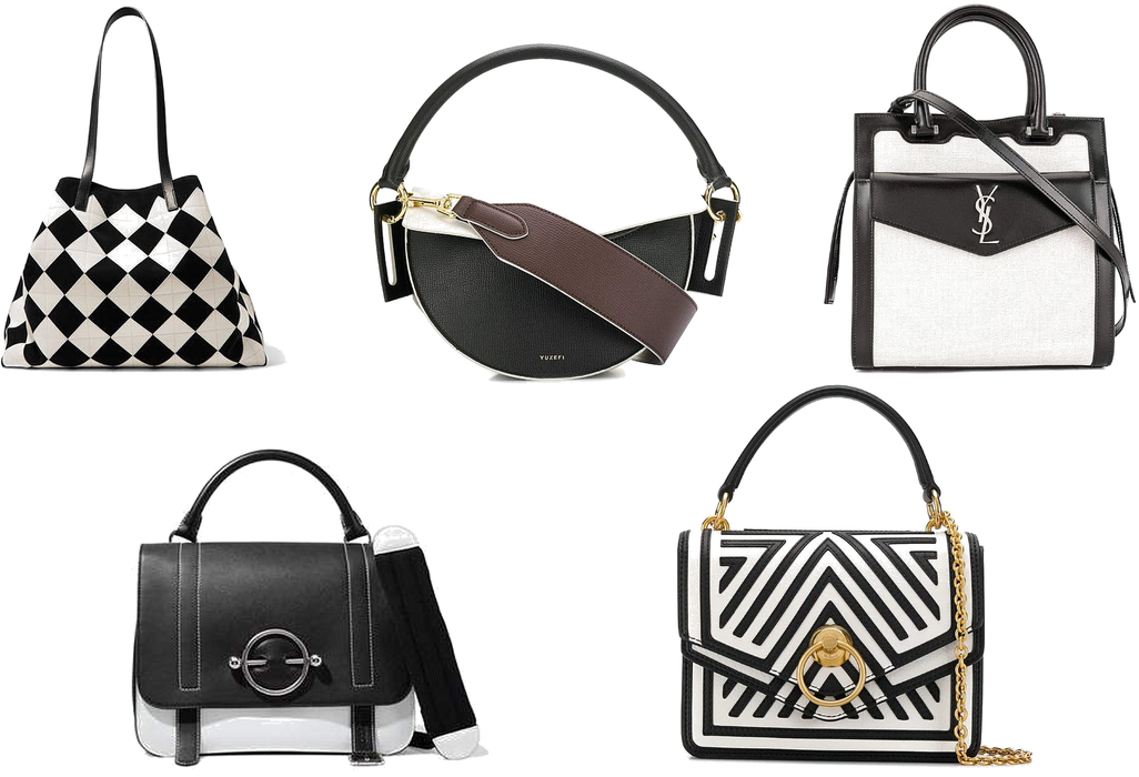 fall bags black and white