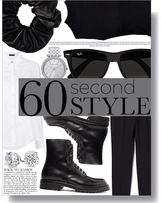60 second style: black and white casual 🖤🤍