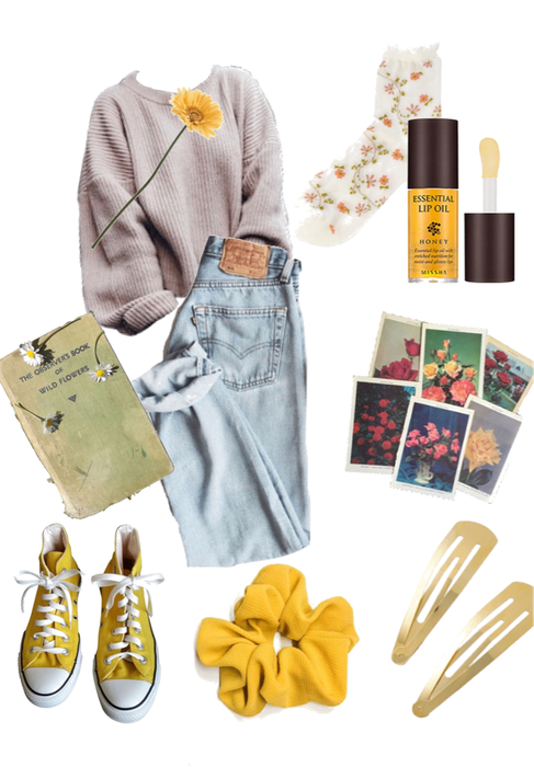 cozy hufflepuff outfit- roaming around the school