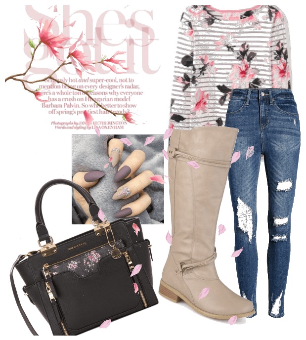 Fall Flowers and Boots
