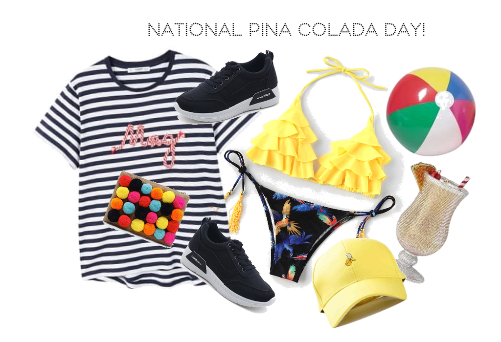 National Pina Colada Day - Bikini and T-Shirt