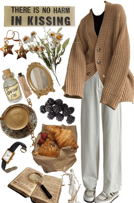 Brown Parisian Aesthetic outfit