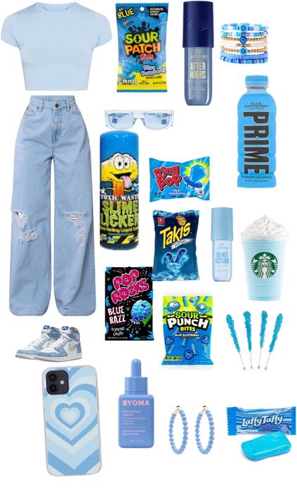 blue items