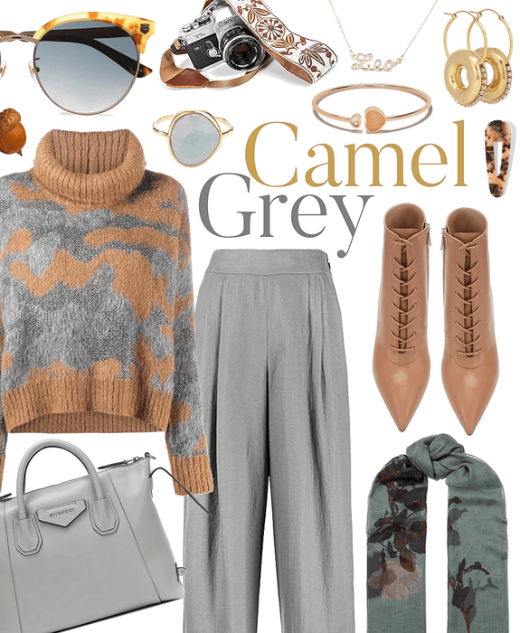 camel and grey