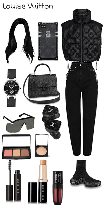 All Louise Vuitton black look🖤🔥