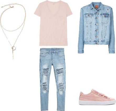 Casual Pink and Denim