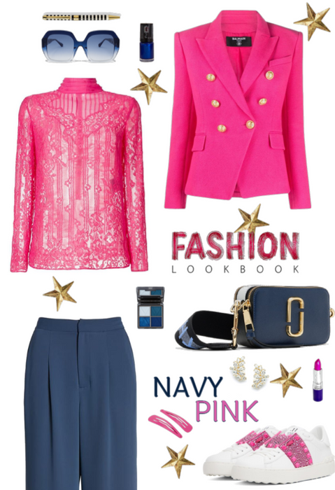 Pink & Navy Outfit