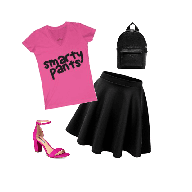 Pink and black Smarty Pants outfit