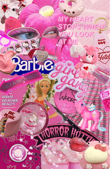 pink collage