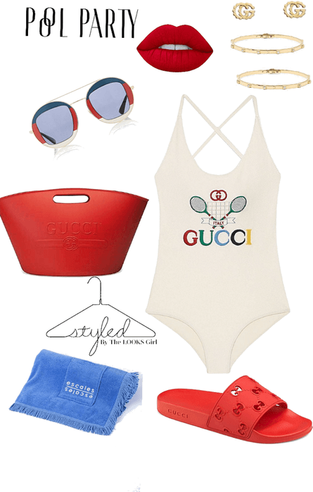 Tennis + Gucci = Pool Party