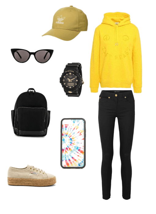 Yellow Collage Outfit