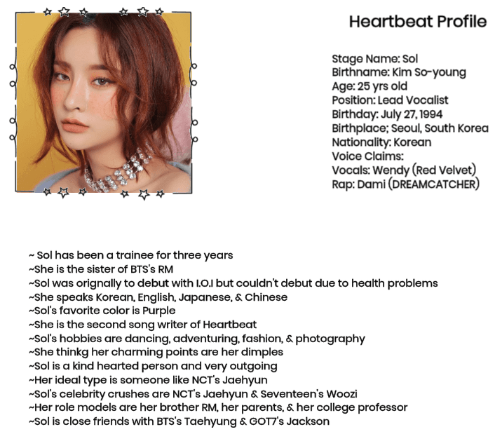 Heartbeat's Lead Vocalist Sol Profile