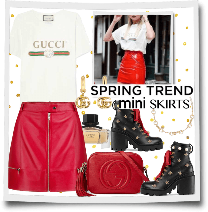 spring trend mini skirts.