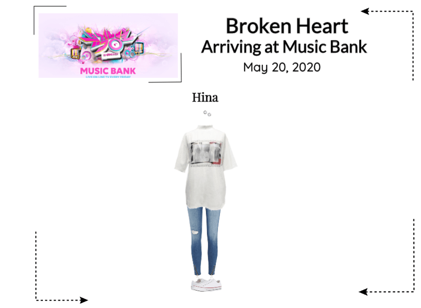 Broken Heart's Hina Arriving at Music Bank