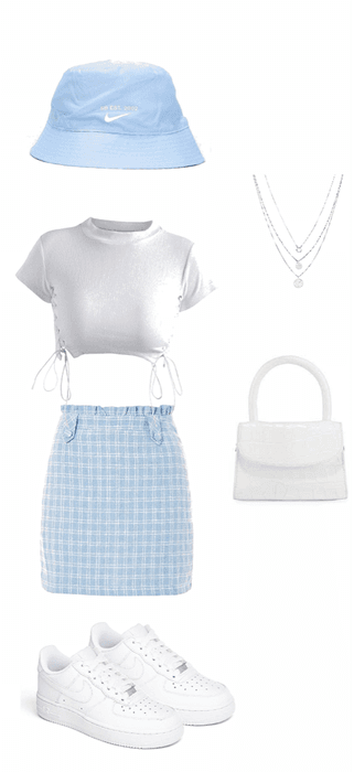 summer baby blue outfit