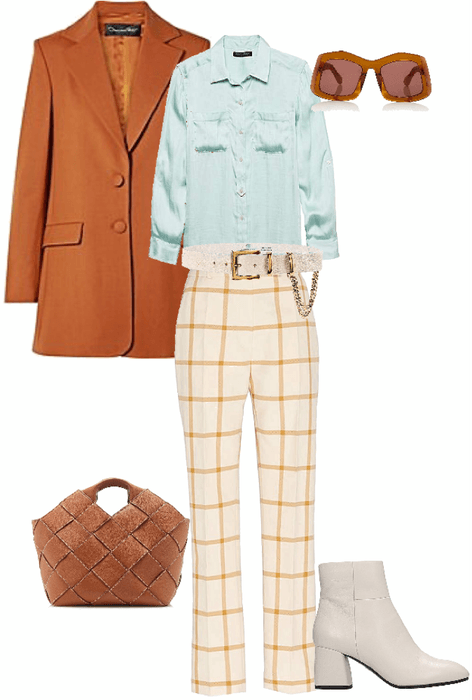 outfit with brown jacket