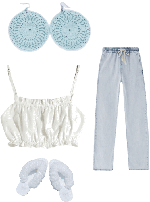 White Flurties with jeans and a cute white top with Flurty earrings