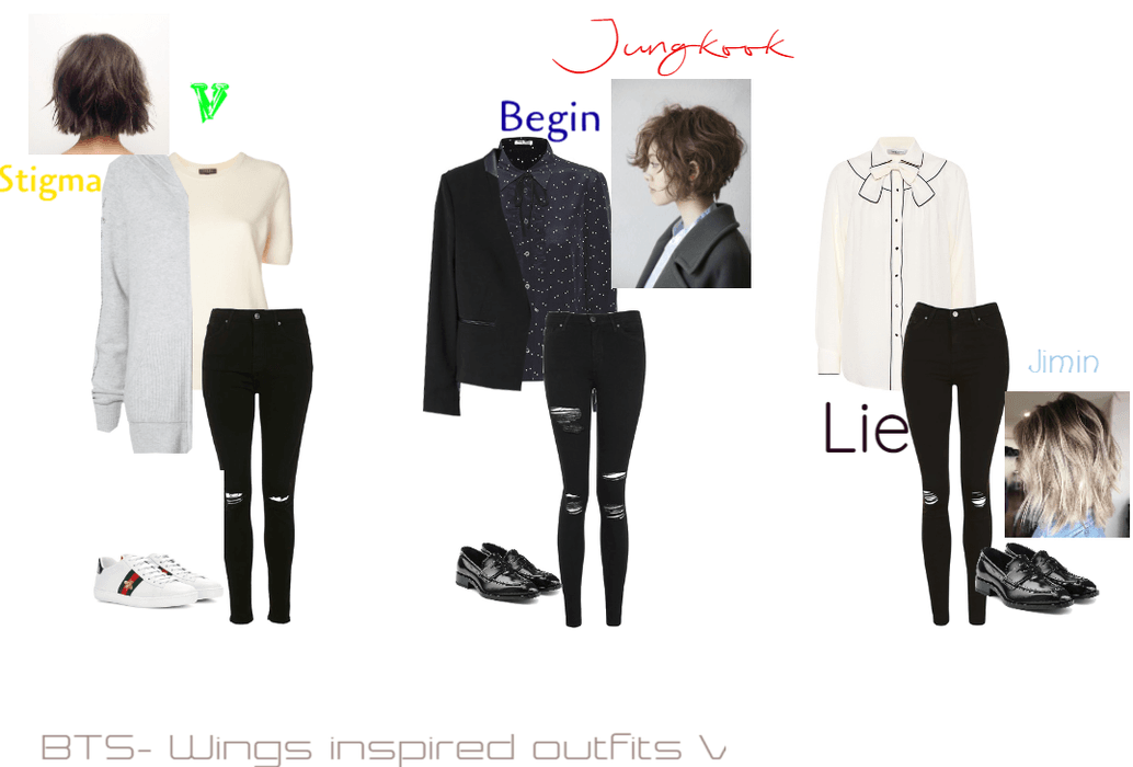 BTS-Inspired outfits from separate song in the Wings Album