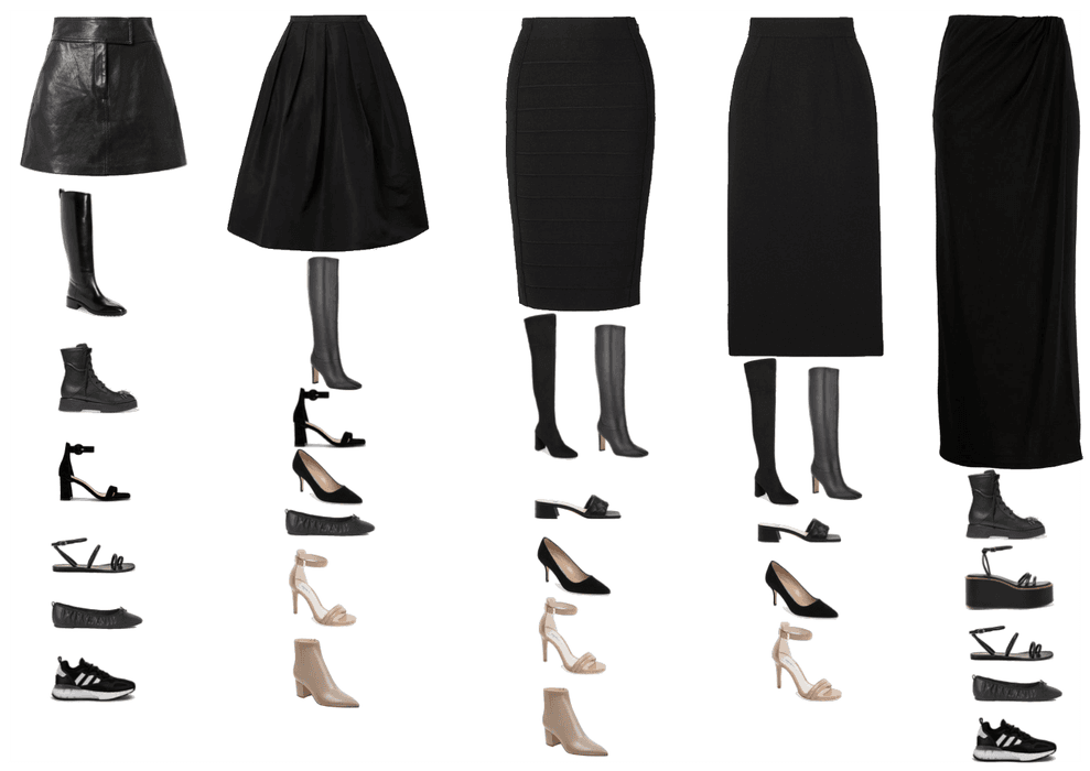 shoes and skirts