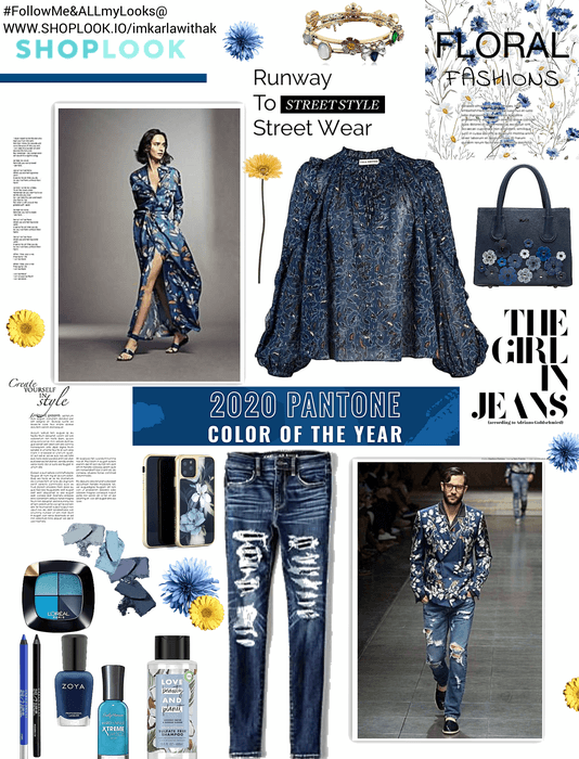 Pantone color of year/ blue/ Blue florals for men and women