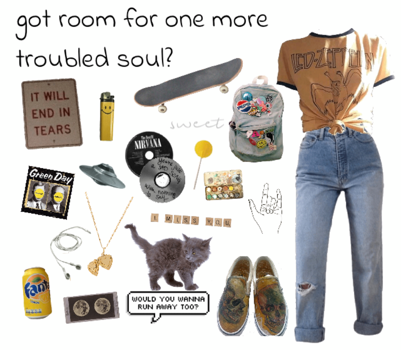 yellow skater / grunge outfit
