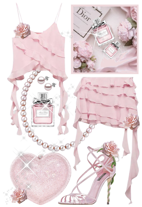 Pink Ruffles  & Roses 💋