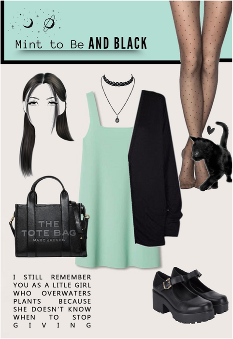 Mint and black