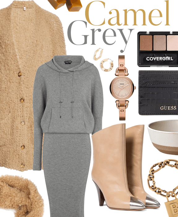 camel and gray
