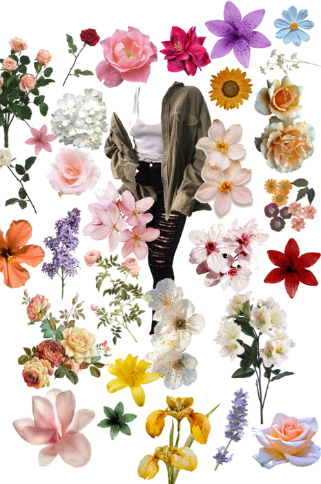 flowers w/ girl