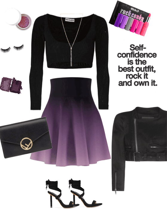 Eclectus purple circle skirt