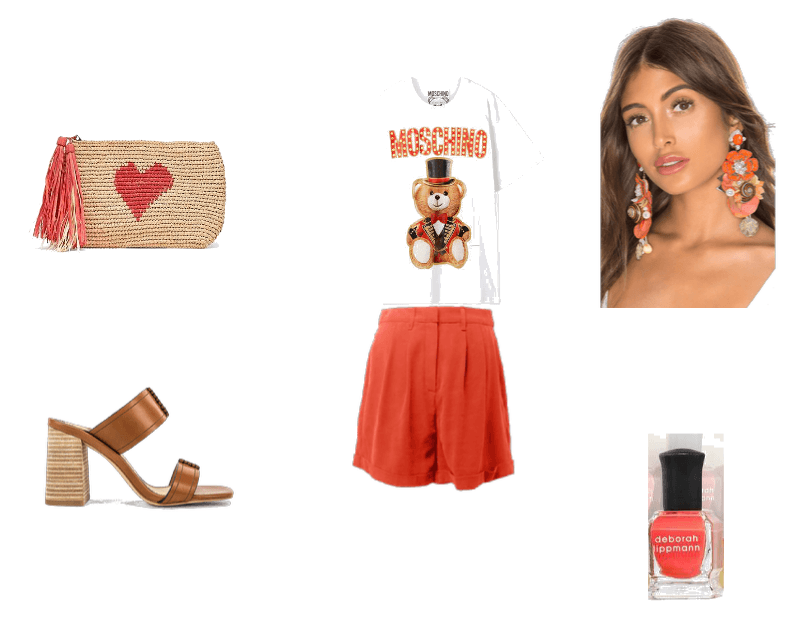 An outfit in honor of the color of the year: coral